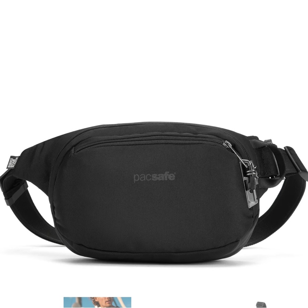 Pacsafe® Vibe 100 anti-theft hip/cross body bag in black